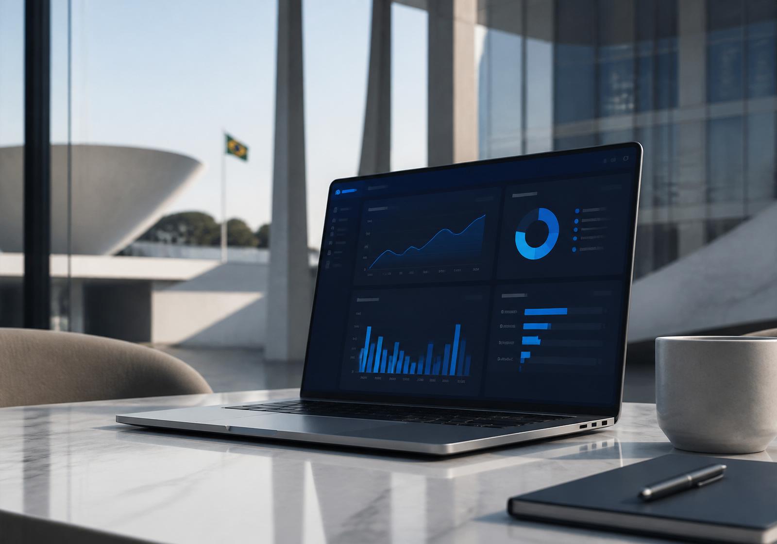 Dashboard da plataforma Techonia para análise de licitações